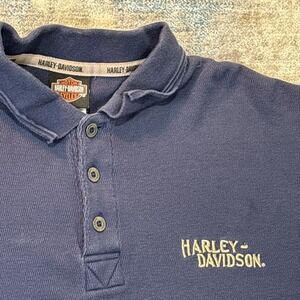 Harley XL‎ Long Sleeve Shirt Waffle Knit Y2K Grunge Workwear